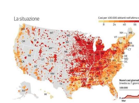 Coronavirus, nuovo tragico record negli Usa: oltre 4mila morti nelle ultime 24 ore