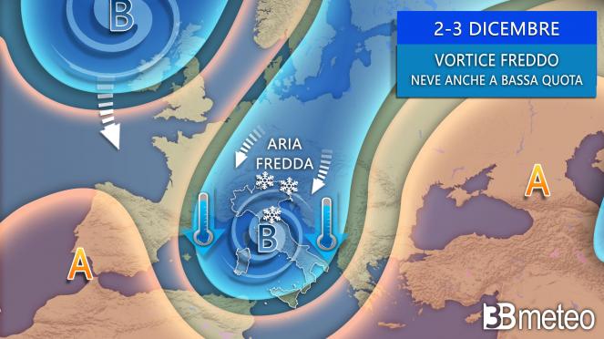 Meteo: in arrivo un peggioramento nel Nord Italia: neve anche a bassa quota