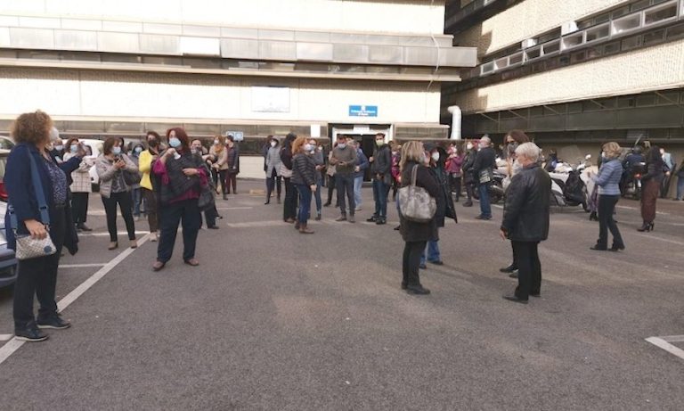 Piazzale Clodio: flash mob dei giudici onorari di tribunale, di pace e vice procuratori