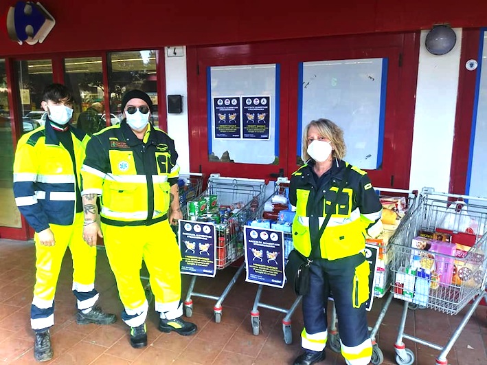 Cerveteri, un carico straordinario di solidarietà per la Protezione Civile