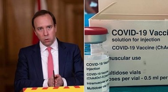 Coronavirus, la soddisfazione del ministro Hancock: “Sono lieto di poter dire che ora abbiamo vaccinato la metà di tutti gli adulti nel Regno Unito”