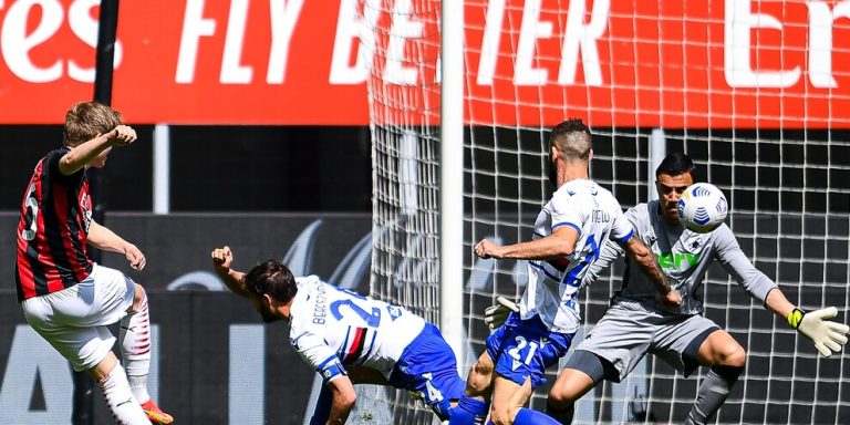 Calcio, il Milan pareggia in casa con la Sampdoria: addio sogni di scudetto