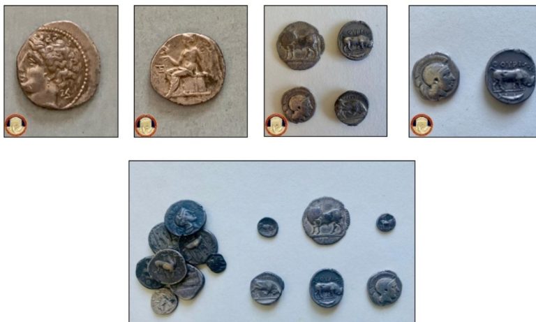 Calabria, recuperate un gruppo di 665 monete antiche tra il V e il III secolo avanti Cristo
