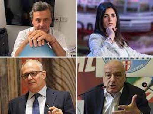 Campidoglio: primo faccia a faccia tra la Raggi, e i candidati Calenda, Gualtieri e Michetti
