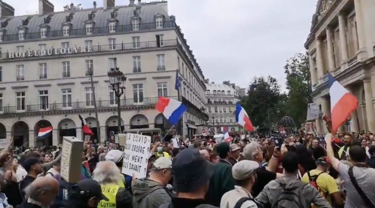 Francia, proteste di piazza contro le restrizioni per il green pass