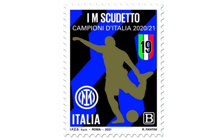 Poste Italiane ha emesso oggi un francobollo dedicato allo scudetto dell’Inter
