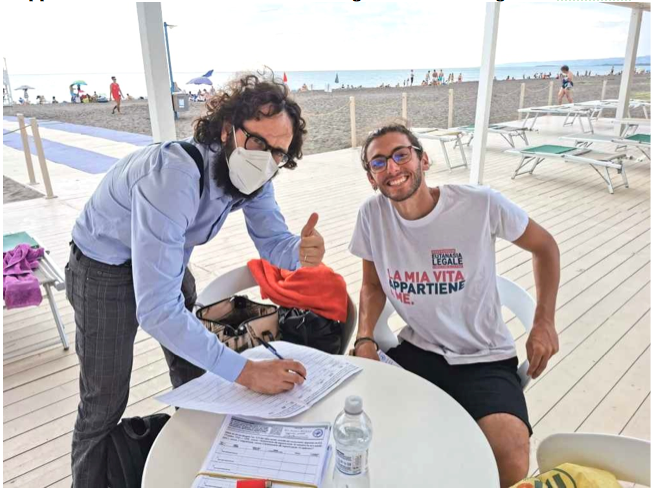 Eutanasia Legale, Marco Cappato a Campo di Mare per la raccolta firme per l’indizione del Referendum