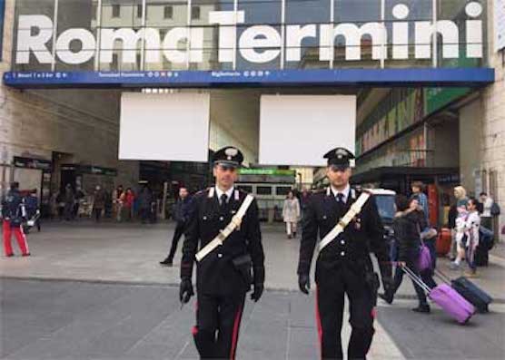 Roma, aumentati i controlli di polizia e carabinieri alla stazione Termini