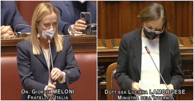 Violenze a Roma, parla Giorgia Meloni: “Spero che Landini e Salvini chiedano le dimissioni della ministra Lamorgese”