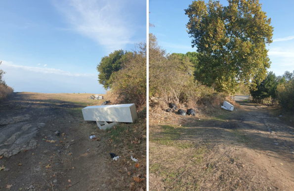 Rifiuti abbandonati in zona Monte Abatone