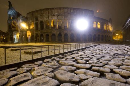 Roma, stamane i primi fiocchi di neve