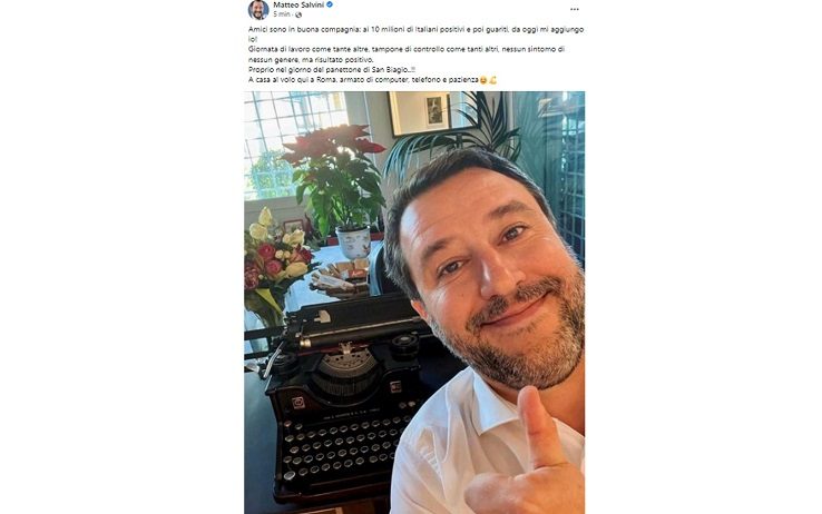 Matteo Salvini è positivo al Covid