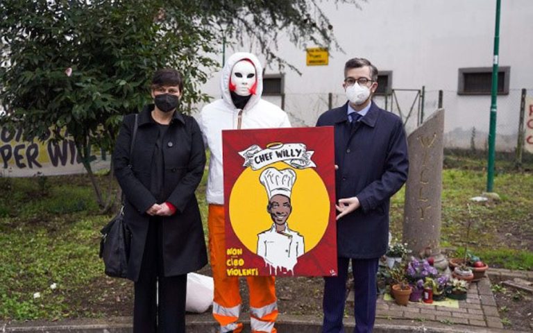 Colleferro, realizzata un’opera per ricordare Willy Monteiro Duarte barbaramente ucciso nel 2020