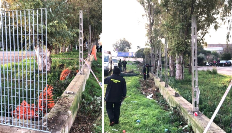 Partiti i lavori di ripristino della recinzione del Mattei