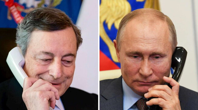 Guerra in Ucraina, colloquio telefonico di un’ora tra Putin e Draghi
