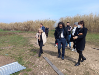 Alessio Pascucci, candidato sindaco della coalizione civica, in visita all’Istituto Alberghiero