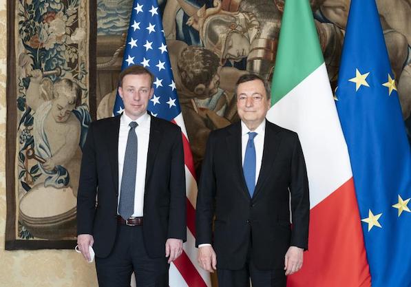 Vertice tra il premier Draghi e il consigliere Usa per la sicurezza Sullivan: “Ferma condanna all’aggressione russa”