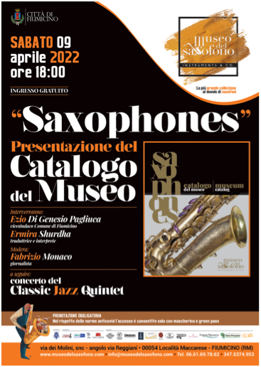 “Saxophones”, presentazione del Catalogo del Museo