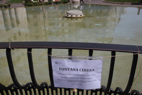 Emergenza siccità, Milano chiude le fontane pubbliche