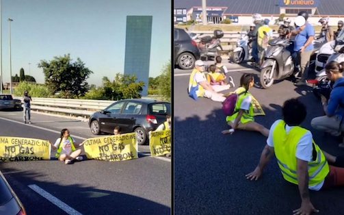 Roma, nuova protesta degli ambientalisti di “Ultima generazione” con il blocco del Gra