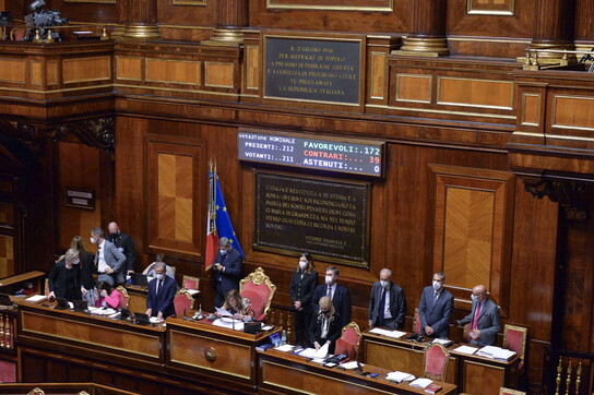 Senato: il governo incassa la fiducia, 172 sì e 39 no. Il premier Draghi sale al Quirinale