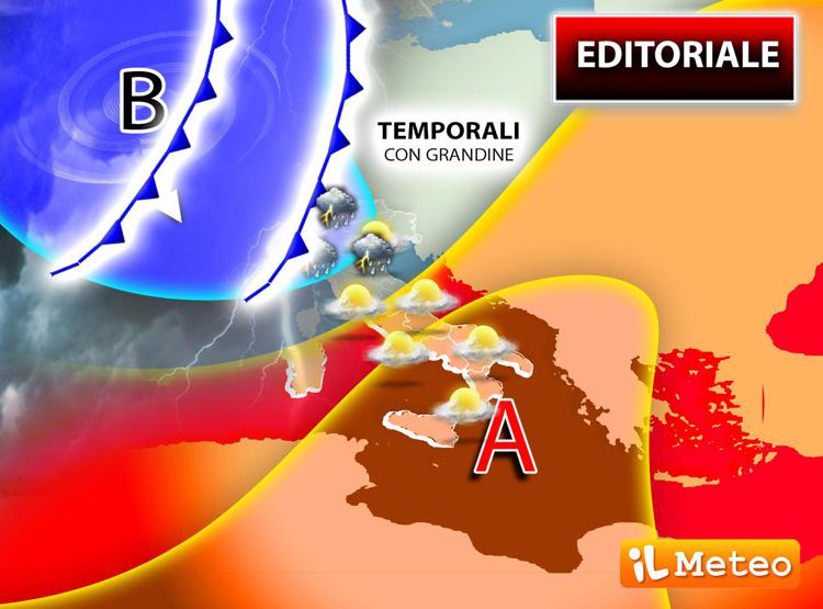 Il caldo record dà tregua al Nord, dove in settimana sono in arrivo temporali e grandine