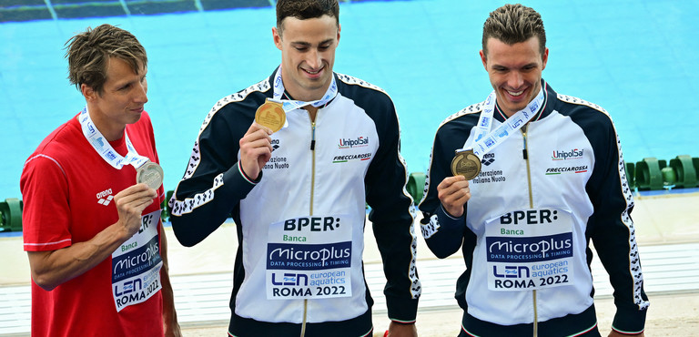 Europei di nuoto a Roma: cinque medaglie d’oro per l’Italia