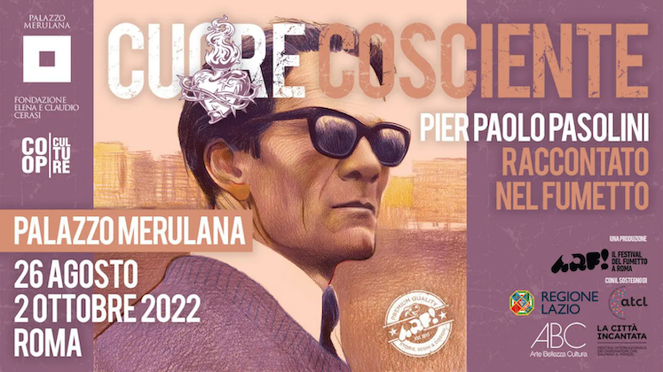 A Roma sino al 2 ottobre una mostra a fumetti sulla figura di Pier Paolo Pasolini a Palazzo Merulana