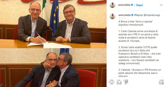 A 48 ore dalla rottura è scontro tra Letta-Calenda: “Il Pd ha fatto un patto con noi e poi uno con i comunisti”