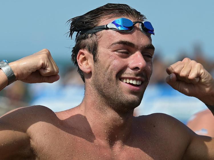 Europei di nuoto a Roma, Gregorio Paltrinieri vince l’oro nella 5 chilometri in acque libere