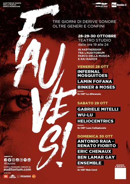 Roma, dal 28 al 30 ottobre al Parco della Musica “Fauves”: il festival delle sonorità e delle contaminazioni
