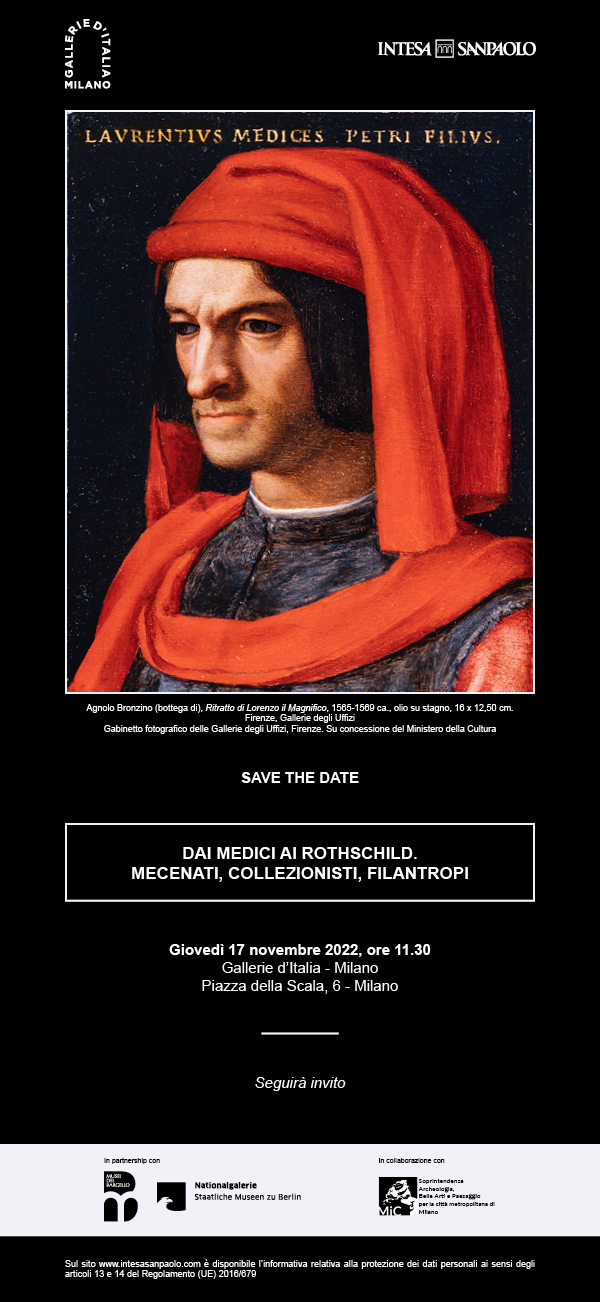 Milano, alle Gallerie Italia la mostra “Dai Medici ai Rothschild. Mecenati, collezionisti, filantropi”