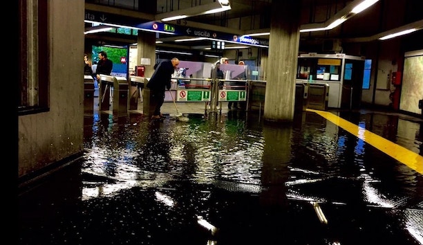 Roma, disagi questa mattina sulla metro B per la pioggia