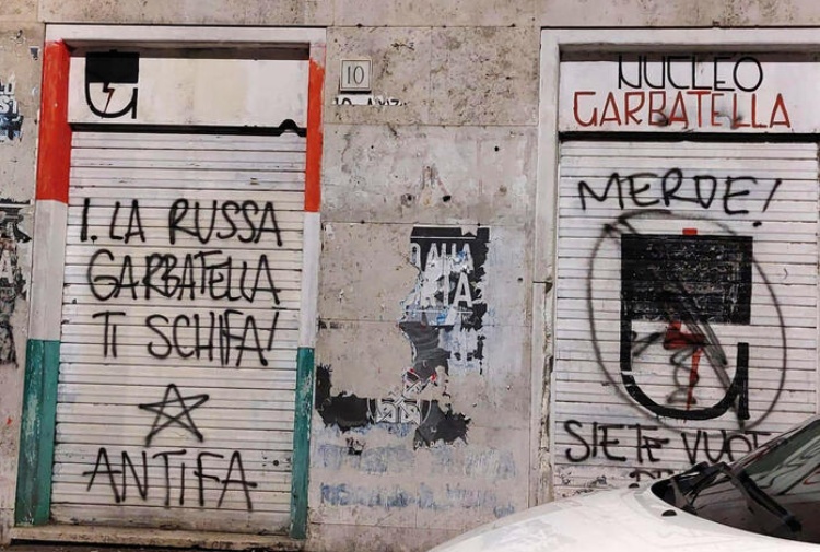 Roma, alla Garbatella scritte minacciose contro il presidente del Senato La Russa
