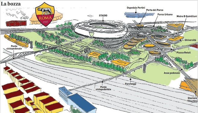 Nuovo stadio della Roma, parla Pietro Berardi: “Abbiamo consegnato al sindaco il progetto della struttura a Pietralata”