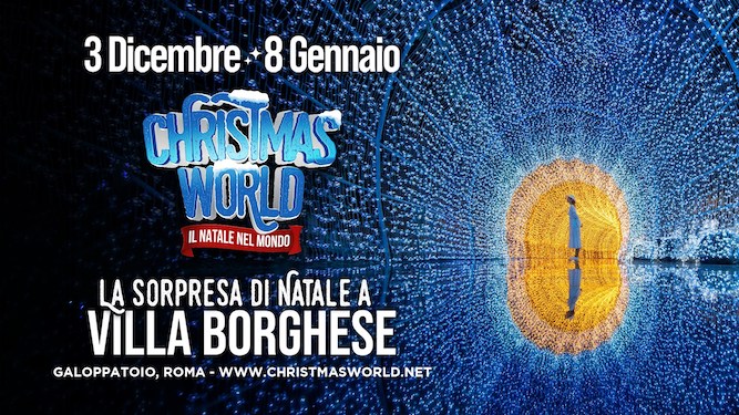 Roma,  apre “Christmas World” il villaggio di Natale a Villa Borghese