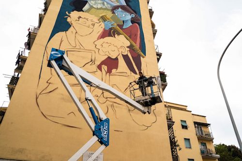 Cinque artiste ridisegnano i muri di Roma in quelle strade dedicate da sempre ai grandi uomini della scienza