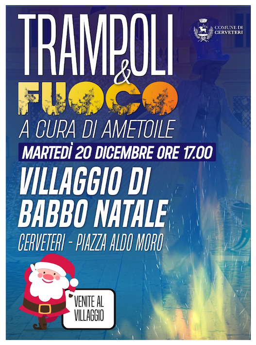 Trampoli e mangiafuoco, oggi grande spettacolo al “Villaggio di Natale”