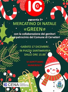 L’IC Giovanni Cena organizza  il “Mercatino di Natale Green”