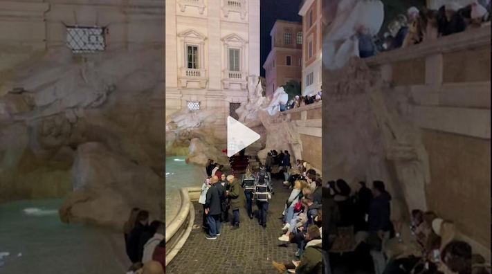 Roma, video su Tiktok di una proposta di matrimonio alla Fontana di Trevi