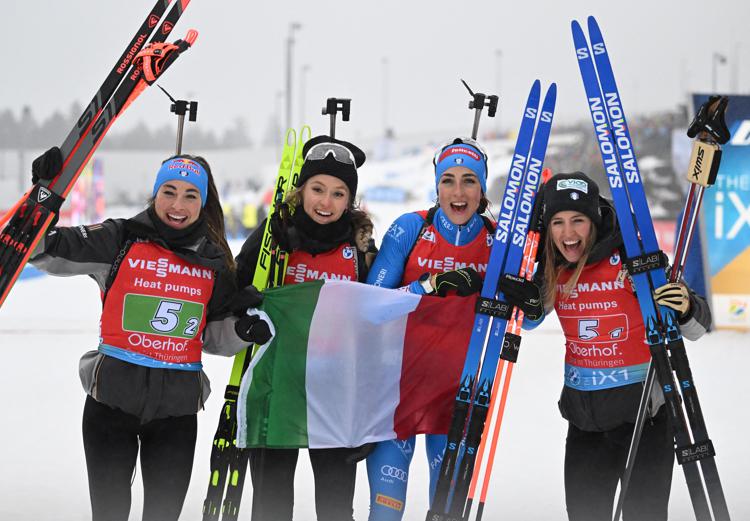 Mondiali biathlon 2023, l’Italia conquista uno storico oro nella staffetta femminile