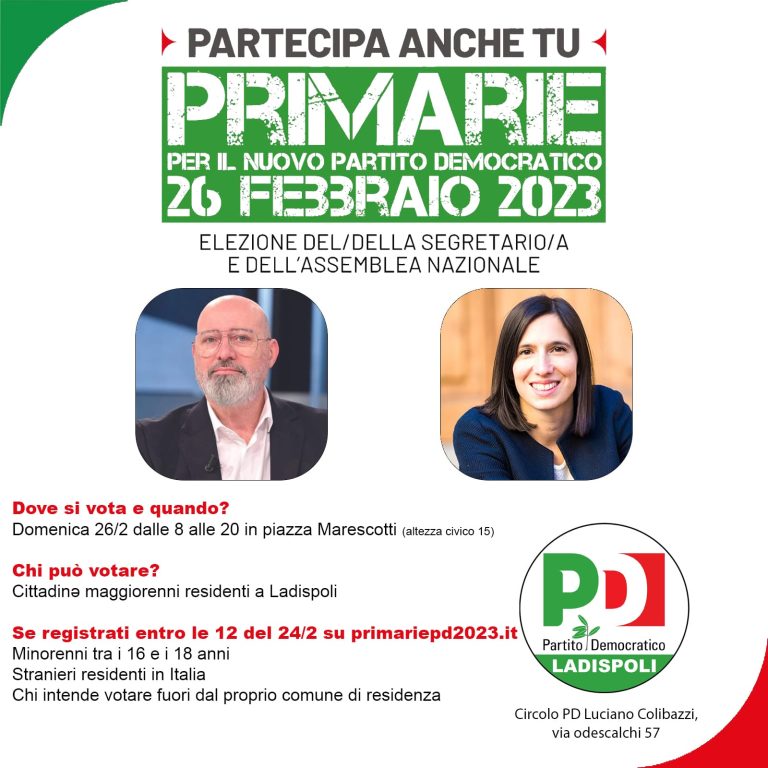 Primarie PD per l’elezione del Segretario/a Domenica 26 febbraio la parola al Gazebo