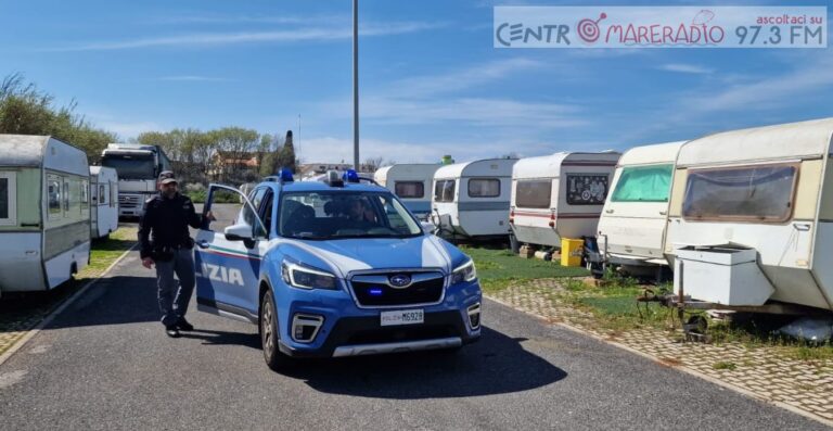 Controlli ai camper in sosta                 al parcheggio della stazione