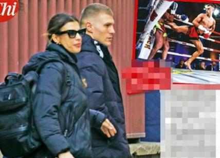 Milano, Elisabetta Canalis con il suo nuovo fidanzato: il campione di kikboxing Georgian Cimpeanu