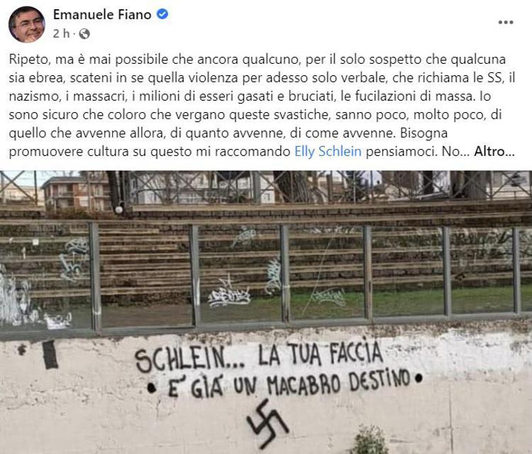Viterbo: scritta antisemita contro Elly Schlein. La condanna della politica