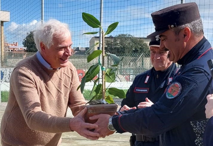 Il raggruppamento Carabinieri biodiversità dona l’Albero di Falcone alla Corrado Melone