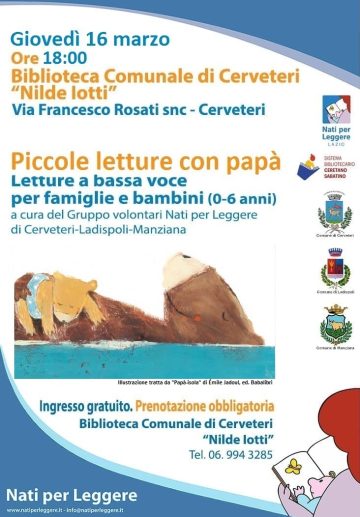 Letture a bassa voce per bambini in biblioteca