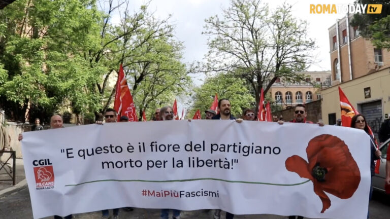 Porta San Paolo: Festa della Liberazione, il corteo antifascista     per festeggiare il 25 aprile