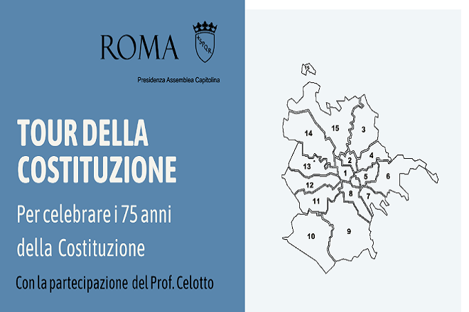 Riparte il “Tour della Costituzione”, tutti gli incontri nei Municipi