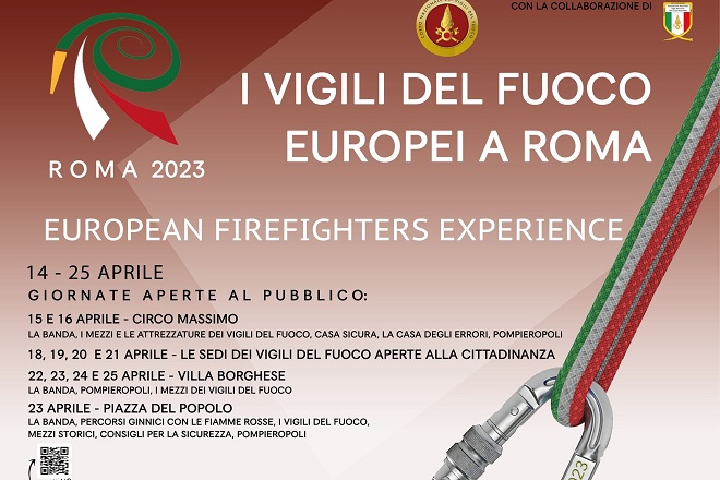 I Vigili del Fuoco europei                     si incontrano a Roma